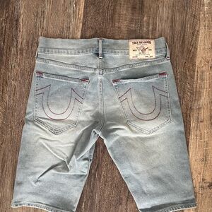 True Religion Light Wash Jean Shorts